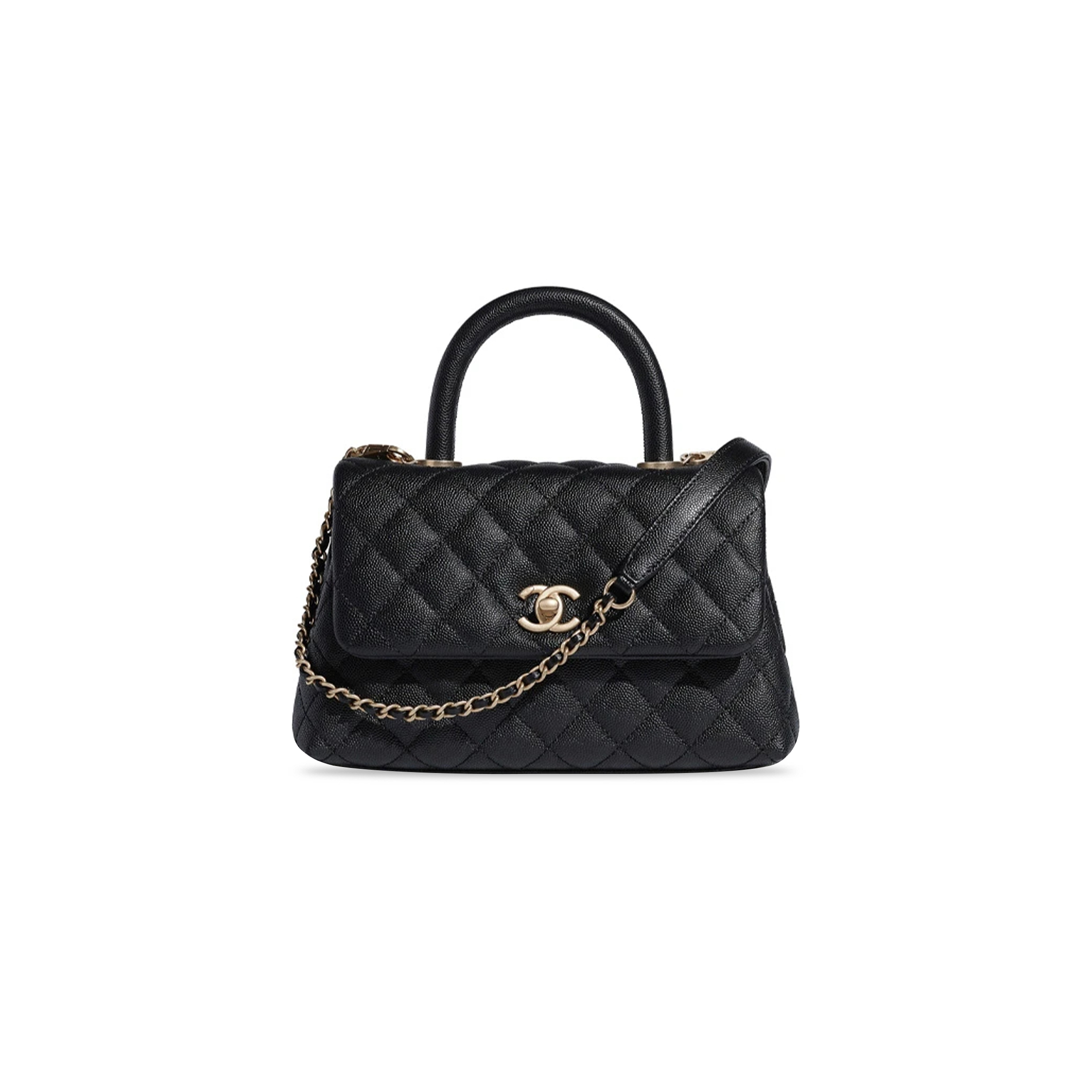 CHANEL FLAP BAG WITH TOP HANDLE A92990 B05061 94305 (23*14*10cm)